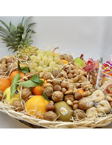 Cesto Regalo Grande di Frutta e Frutta Secca