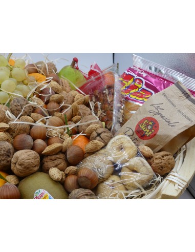 Cesto Regalo Grande di Frutta e Frutta Secca