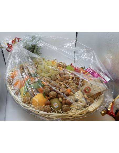 Cesto Regalo Grande di Frutta e Frutta Secca
