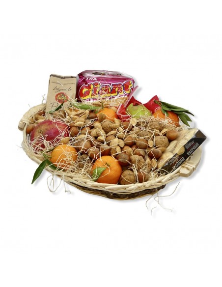 Cesto Regalo di Frutta e Frutta Secca