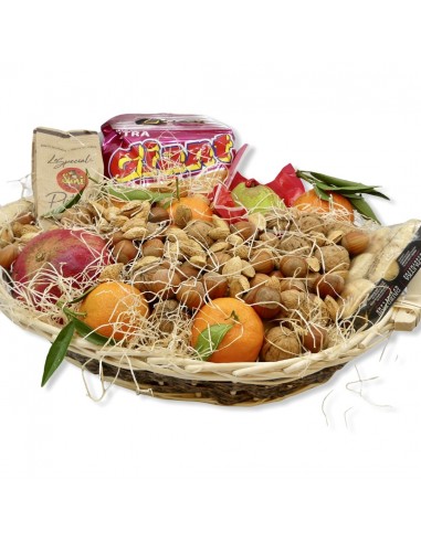 Cesto Regalo di Frutta e Frutta Secca