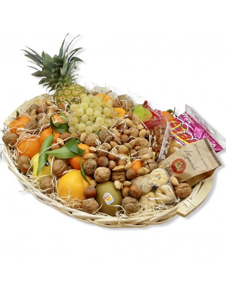 Cesto Regalo Grande di Frutta e Frutta Secca