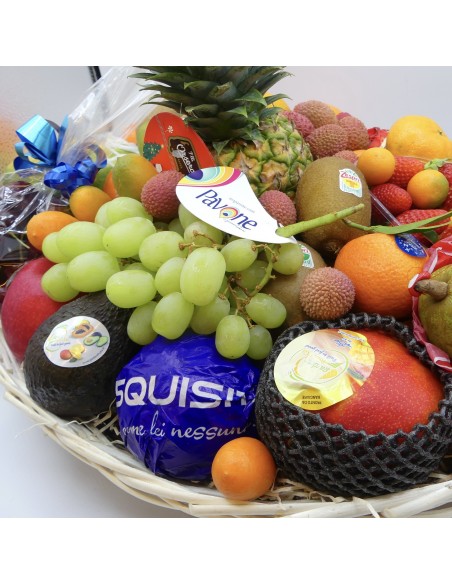 Cesto Regalo Grande di Frutta e Frutti Esotici
