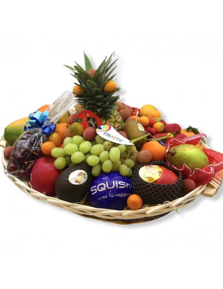 Cesto Regalo Grande di Frutta e Frutti Esotici