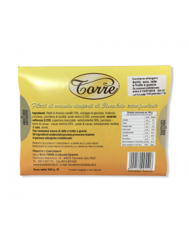 Filetti di Arancia al Cioccolato Fondente
