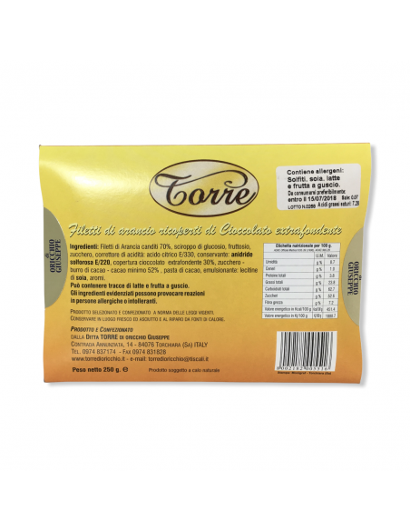 Filetti di Arancia al Cioccolato Fondente